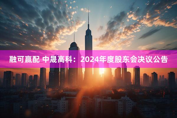 融可赢配 中晟高科：2024年度股东会决议公告